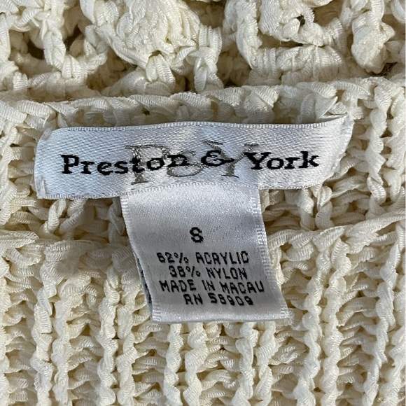 Preston & York Ivory Cream Crochet tank tunic - small - Picture 6 of 7